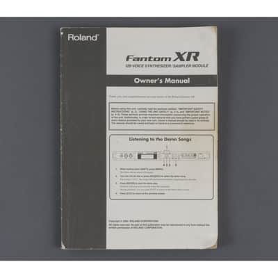 Roland Fantom XR Owner's Manual [USED]