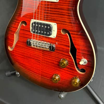 PRS SE Hollowbody I Piezo Electric Guitar Orange Tiger Smokeburst Finish w/ Gig Bag image 2