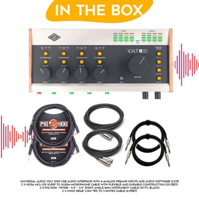 Universal Audio VOLT-476P USB Audio Interface with XLR, Guitar and TRS Cables image 7