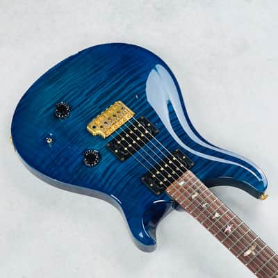 PRS Custom 24 10-Top Birds Brazilian Rosewood Gold Hardware 1990 - Royal Blue image 6