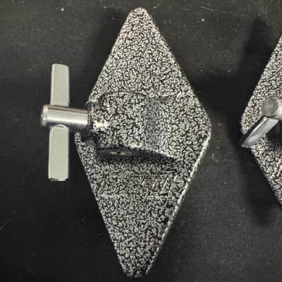 Gretsch Broadkaster Floor Tom Leg Brackets (3) - Vintage Diamond 90’s - 00’s - Gunmetal image 2