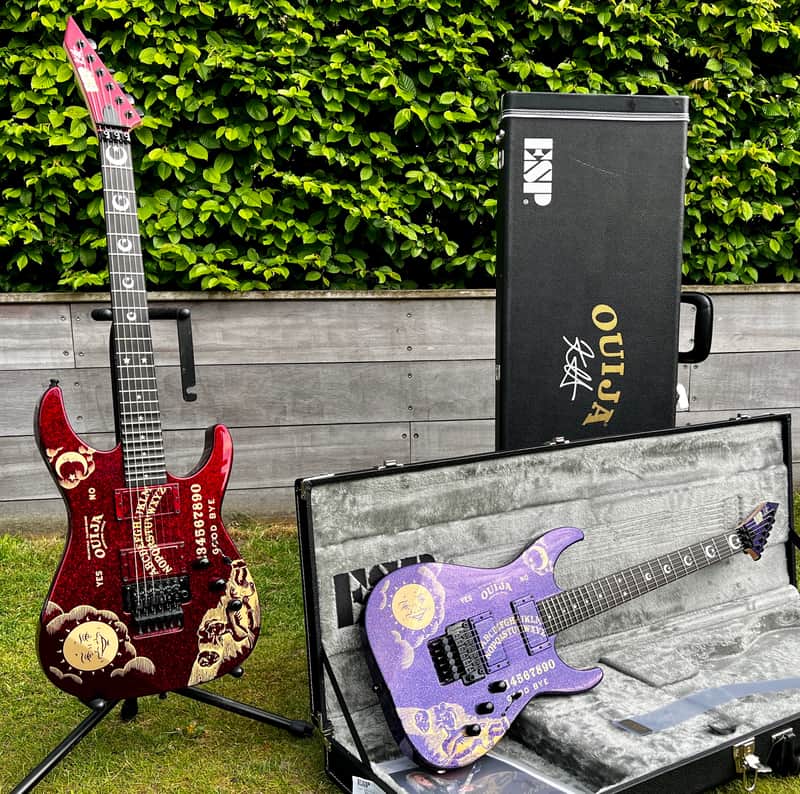 ESP Custom Shop Ouija Red Sparkle & Purple Sparkle Set with Matching Serial# 16 image 1