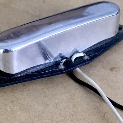 Vintage 1970s? Made in USA Fender Neck Pickup Tele Telecaster Black Bobbin Full Leads NOS Relic image 3