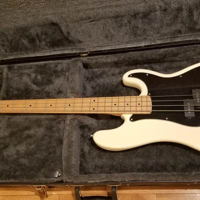 Cort Precision P Bass 1990's Vintage White Maple Neck Schaller Machines Inc Hardshell Case image 9
