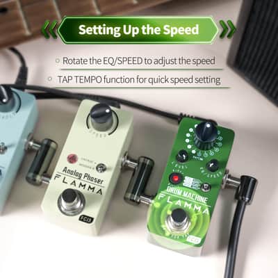 FLAMMA FC12 Drum Machine Guitar Pedal Drum Pedal with Real-Time FILL Function, Guitar Effect Pedal with 48 Drum Grooves 6 Music Styles & Tap Tempo EQ Presets, 44.1kHz/24Bit Mini Pedal image 6