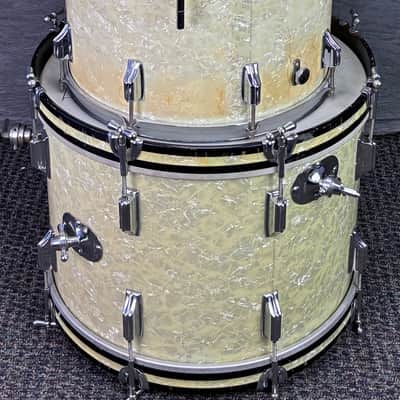 Vintage Rogers Drum Kit 12/16/20/14 Snare - White Marine Pearl image 6