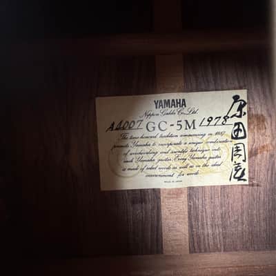 Yamaha Custom Shop GC-5M Grand Concert by Hiroshi Harada Solid Spruce Top - 1978 image 24