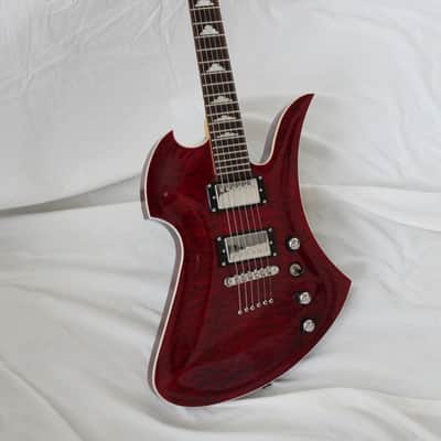 B.C. Rich Mockingbird Masterpiece Electric Guitar Dragon's Blood Red Quilt Finish + Hard Case image 2