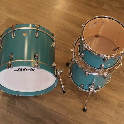 LUDWIG Classic Maple Downbeat Heritage Blue 20x14, 12x8, 14x14 image 4