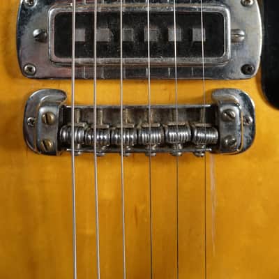 Teisco 1424 Vintage MIJ Semi-Hollow Electric Guitar Sunburst w/ Tremolo – Japan 1960s image 7