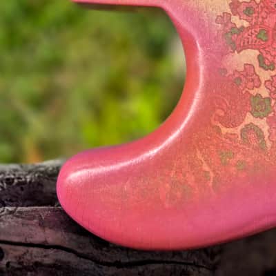 Pink Paisley Strat ST  Body, Aged, Relic , Nitro , Ash image 10