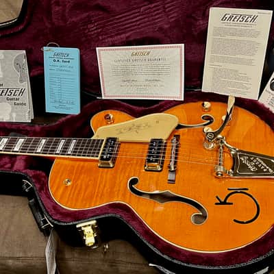 Gretsch G6120T-55 Vintage Select '55 Chet Atkins Hollow Body with Bigsby 2016 - Present - Vintage Orange Stain image 10