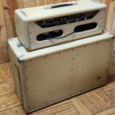 Fender Tremolux 2-Channel 35-Watt 2x10" Piggyback Guitar Amp 1963 - 1965 - Black Panel image 3