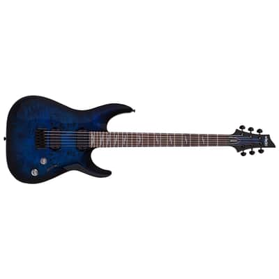 Omen Elite 6 - See Thru Blue Burst Schecter image 2