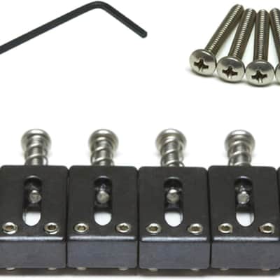 Graph Tech String Saver Saddles (6) for Strat/Tele Guitar, BLACK PS-8000-F0 image 4