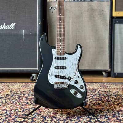 Fender American Standard Stratocaster with Rosewood Fretboard 1995 - Black W/ Custom Shop Pickguard And pickups image 2