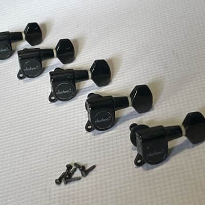 5 - 2000's Jackson Dinky Guitar Black Jin Ho Korea Tuners Tuning Pegs 6 In Line (Incomplete Set) image 3