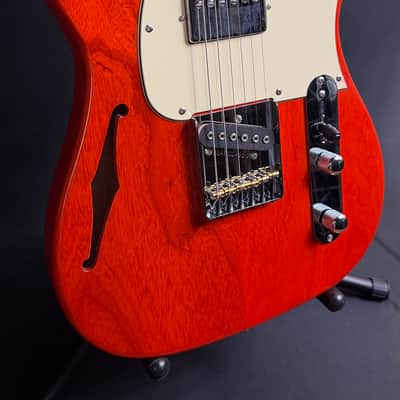 G&L Tribute ASAT Classic Bluesboy Semi-Hollow Electric Guitar Clear Orange Finish image 3