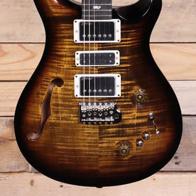 PRS Special Semi-Hollow Electric Guitar Black Gold Wraparound Burst w/ Case image 1