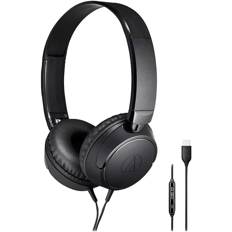 Audio-Technica ATH-S120C USB-C On-Ear Headphones Regular Black image 1