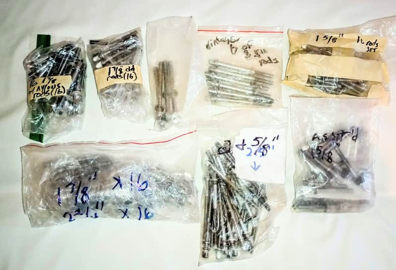 SLINGERLAND-TAMA-D DRUM-UNMARKED TENSION RODS LOT OF 100+ FREE SHIPPING TO C-USA! image 1