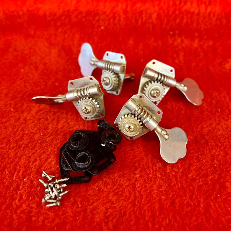 Rickenbacker 4001 bass tuners c 1973 1974 - Nickel original vintage USA image 1