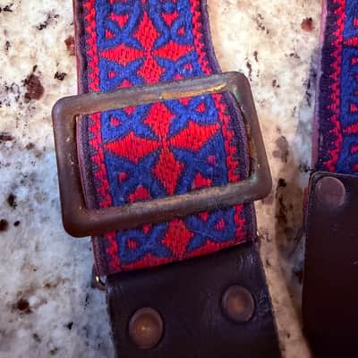 Hootennanny Ace style strap Vintage - Red blue image 4