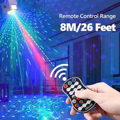 Party Dj Disco Stage Light, Sound Activated Strobe Stage Lights, LED RGB Rave Flashing Lights with Remote Control image 2