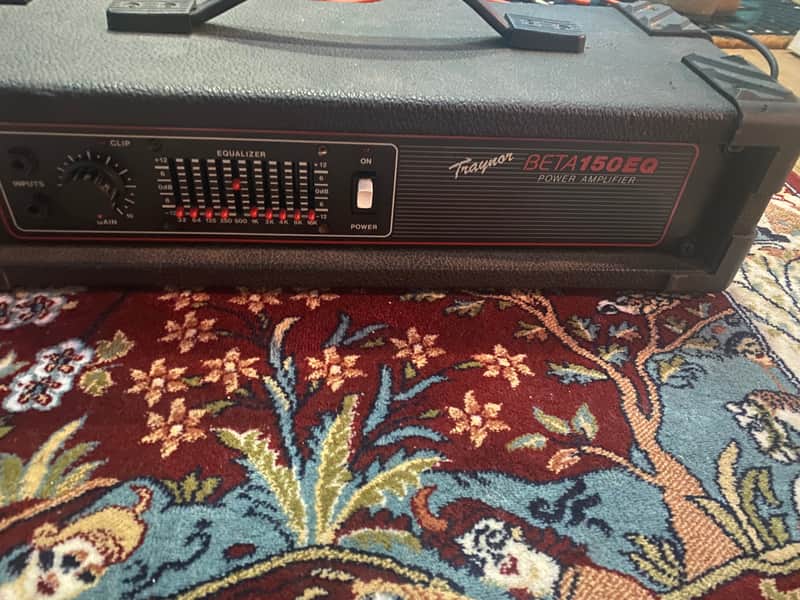 Traynor Beta 150/EQ Power Amp/ Equalizer 80’s-90’s - Black image 1