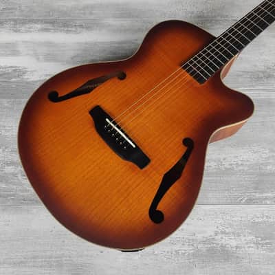 2018 Aria FET-F1 Electric/Acoustic Guitar (Violin Burst) image 1