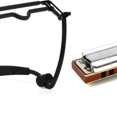 Hohner FlexRack Harmonica Holder Bundle with Hohner Marine Band 1896 Harmonica - Key of C image 1