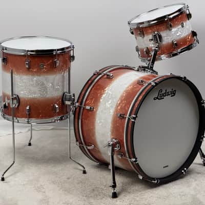 Ludwig USA 20/12/14" Neusonic Downbeat Outfit - VIDEO Fireburst Pearl w/ Maxwell Ludwig Rail image 5