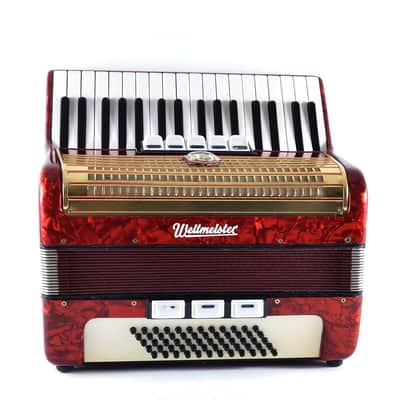 Vintage German Made TOP Piano Accordion Weltmeister 60 bass,8 sw.+Original Hard Case&Shoulder Straps image 13