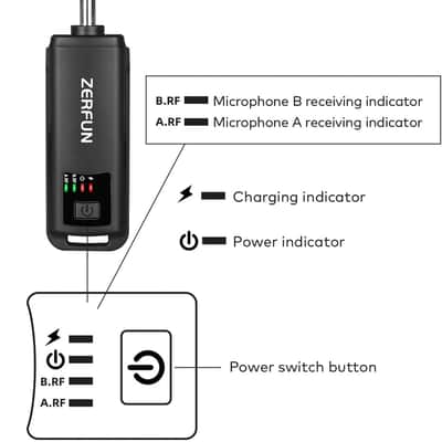 Wireless Microphones Dual, Pro Handheld Cordless Mics System Dynamic with Echo Treble BASS VOL Control for Karaoke Singing Church Party, 1/4'' Output, D240, Grey&Red image 2
