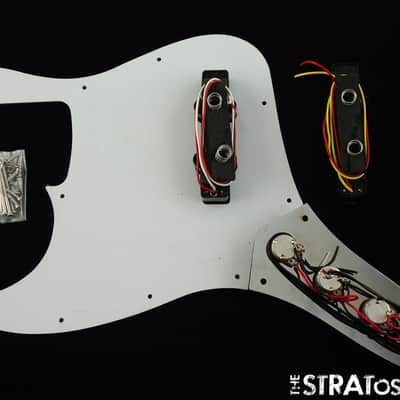 Fender Squier Affinity Jazz Bass LOADED PICKGUARD J Bass Guitar Parts White image 2