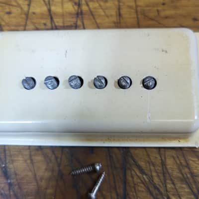 Vintage 1960's Tele-Star Teisco Guyatone Japan Cream Single Coil Electric Guitar Bridge Pickup with Installation Screws Luthier Parts image 2