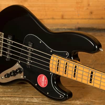 Squier Classic Vibe 70s Jazz Bass V - Maple - Black - 5-String image 5