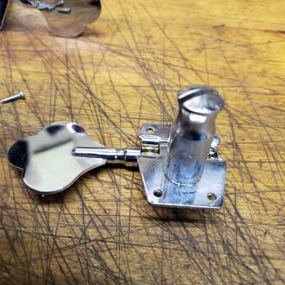 Chrome Four in line Split Shaft Bass Guitar Tuners Grommets Screws Luthier Project Parts #2 image 5