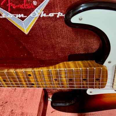 Fender Stratocaster, Limited Edition, Journeyman Relic, Closet Classic Hardware, Roasted 3A Flame Maple Neck, 1958 - Chocolate 3-Colour Sunburst image 11