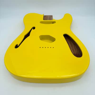 Hoodoo Telecaster Thinline Body ASH Graffiti Yellow htb6557 image 5