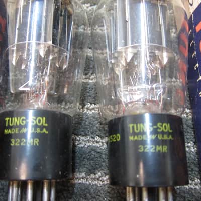 Pair NOS Tungsol 6520 Triode Power Tubes, 1960s, Matching Batch Numbers, Military Spec, Matching Balanced New Test Results,Superb, USA 1960s image 2
