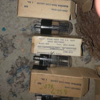 NOS JAN Sylvania 6SL7GT Vacuum Tubes – 4-Pack in Original Military Boxes image 3