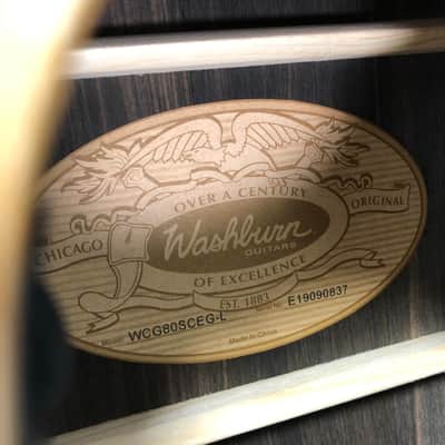 Washburn WCG80SCEG-L WCG80 Comfort Series Grand Auditorium Cutaway Acoustic Electric Guitar w/ Case image 21