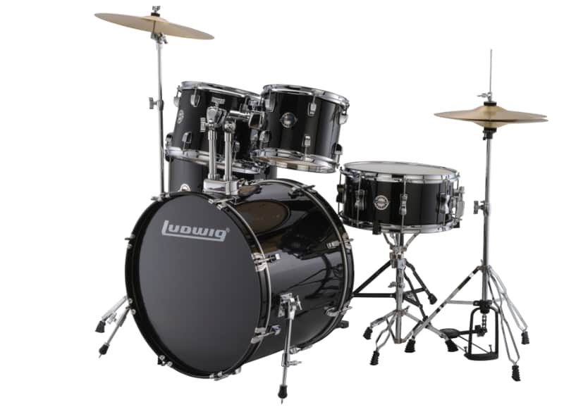 Ludwig Accent Combo 5-piece Drum Set - Black finish image 1
