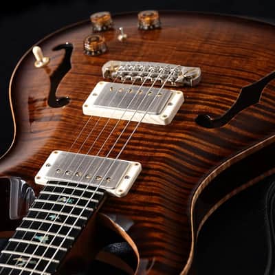 Paul Reed Smith (PRS) 2020 Wood Library Hollowbody II Piezo 10-Top Black Gold Burst Pattern Neck [20 0307130] (05/05) image 4
