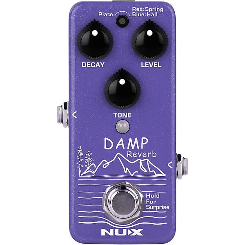 NUX NRV-3 Damp Mini Pedal with Three Classic Reverb Models Effects Pedal Blue image 1