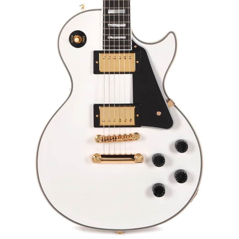Epiphone "Inspired by Gibson Custom Shop" Les Paul Custom Guitar w/Hard Case - Alpine White image 1