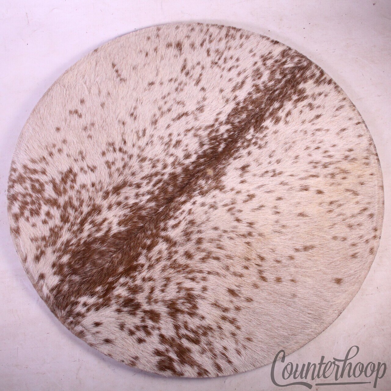 24" Furry Textured Raw Calf Skin Head Unshaven for Vintage Bass Drums Even-Toed — main photograph