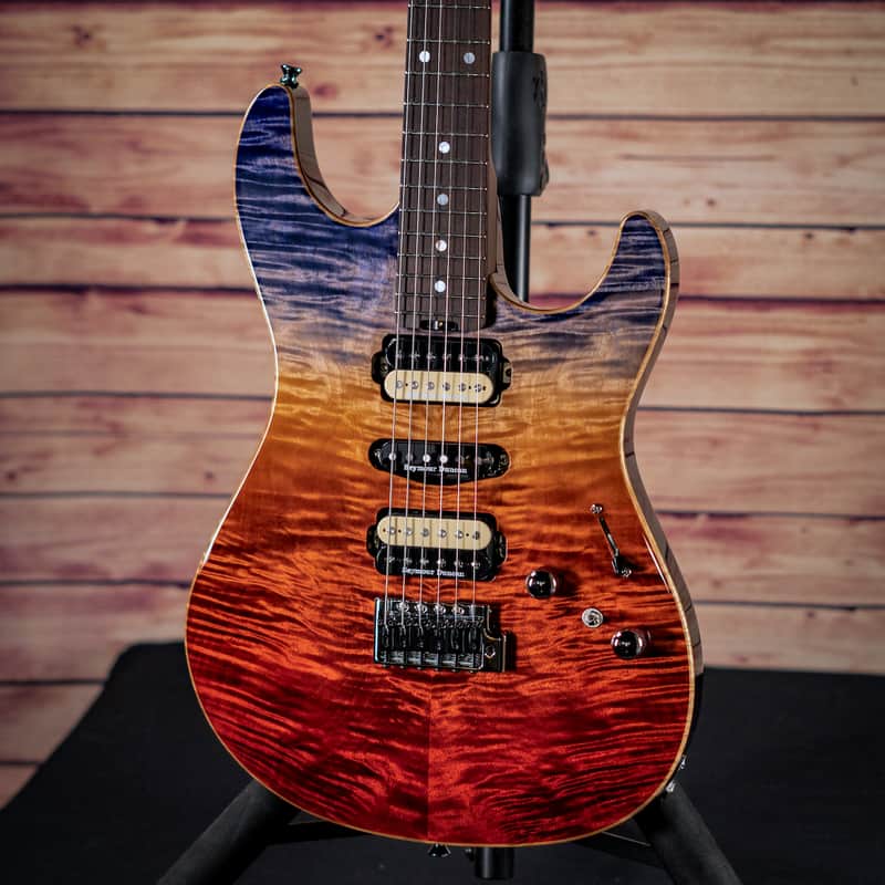 ESP Custom Shop Snapper CTM FM "Ocean Sunset Fade"  w/ Ebony Fingerboard (NAMM 2019 Exhibition Gtr) image 1