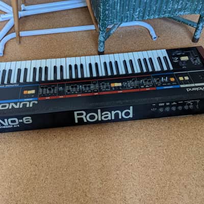 Roland Juno-6 61-Key Polyphonic Synthesizer 1982 - 1984 - Black image 2